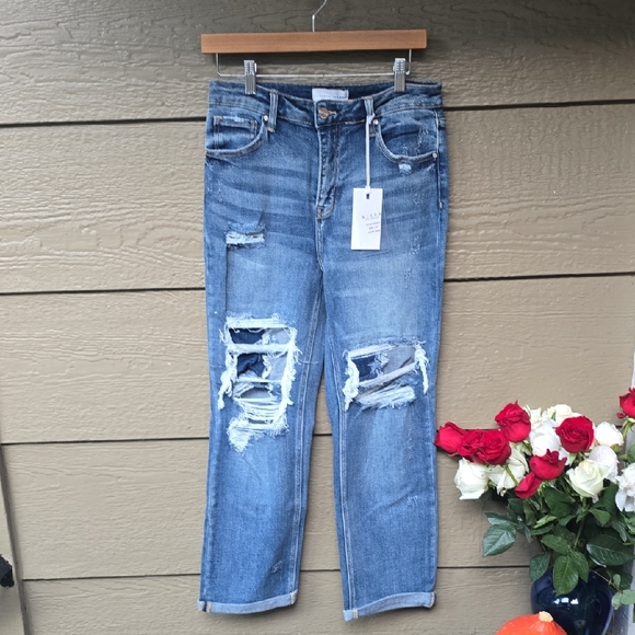 Risen High rise Slim Straight Jeans 30 11 New - Picture 4 of 16